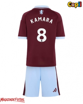 Aston Villa Boubacar Kamara #8 Echipament de Fotbal Replică 2026-27 Copii Acasa (+ Șorturi)